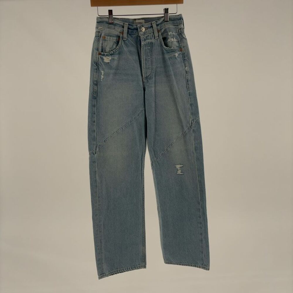 Citizens Of Humanity Ayla Swirl Seam Baggy Jean distressed light wash